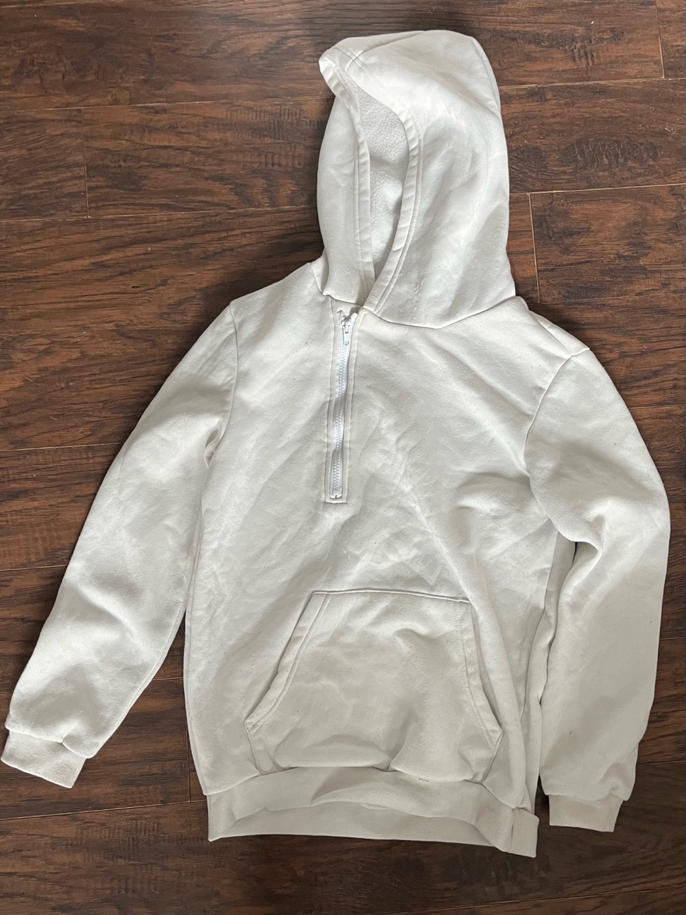 Brave Soul white Half-Zip Hoodie